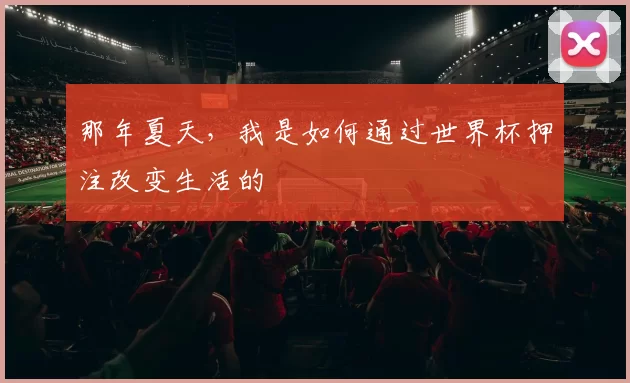 那年夏天,我是如何通过世界杯押注改变生活的